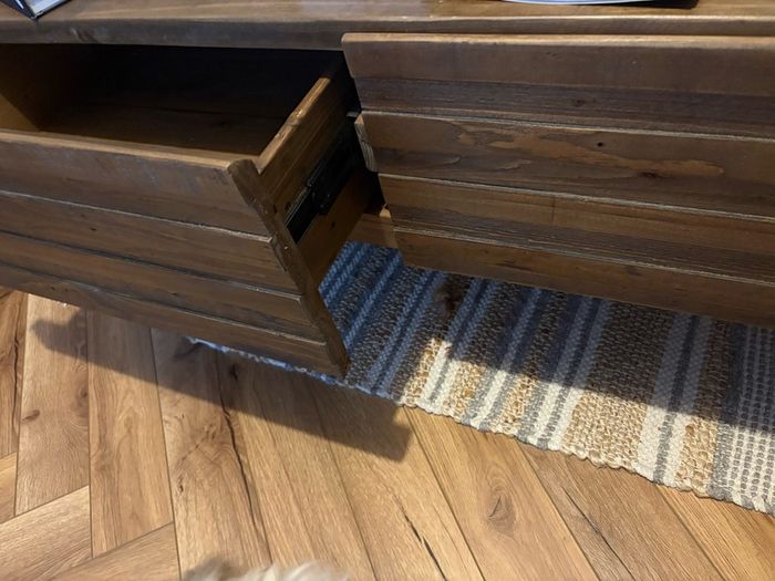 2 Drawer Cashew Reclaimed Coffee Table