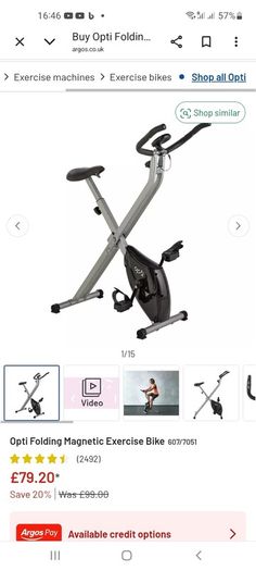 Opti exercise bike