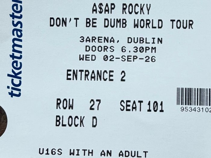 ASAP Rocky Two tickets