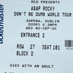 ASAP Rocky Two tickets