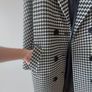 POCO black & white houndstooth belted wrap coat Image 6