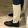 Brand New Women's Zara Leather Boots size 5 Image 2