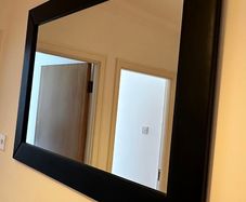 Large Black Framed Wall Mirror  Excellent Condition