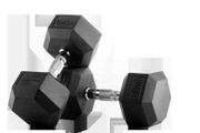 2.5kg Hex Rubber Dumbells