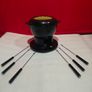 vintage cast iron fondue set in original box some wear on box Image 3
