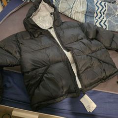 h&m large black men puffer jacket