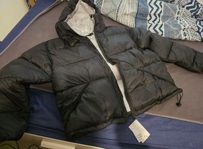 h&m large black men puffer jacket