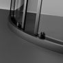 Zarya Black Semi-Circular Shower Cabin + Axim SEN Shower Tray 90x90 Image 2