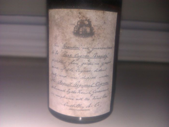 Pinet Castillon Three Star Cognac Bottle. Vintage.