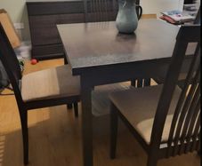 Reduced to clear asap - Dining set: Table (extendable) and chairs