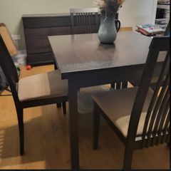Reduced to clear asap - Dining set: Table (extendable) and chairs