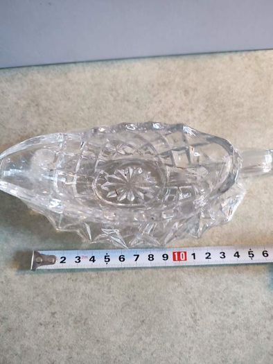 Old Ctt Glass Greavy Dish With A Plat.