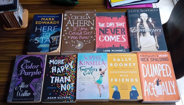 selection of fiction books