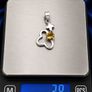 Vintage 925 Sterling Silver & Citrine Butterfly Pendant Image 10