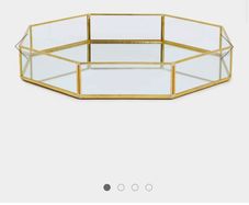 Hexagon gold mirror tray like new