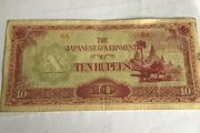 Rare Banknote - World War 2 - 1942 Burma/ Japanese Occupation Ten Rupees