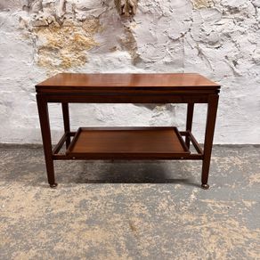 Mid Century Rosewood Extending Coffee Table with Under Tray
