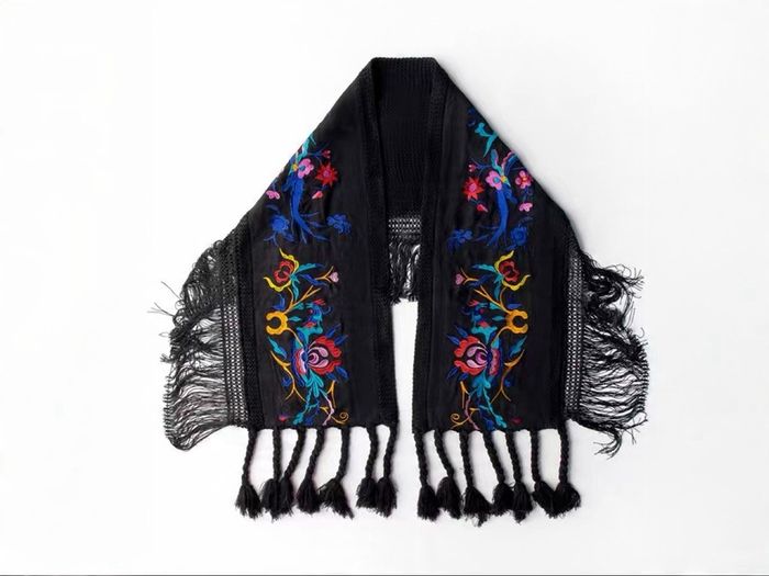 Brand new Designer oversized embroidered scarf