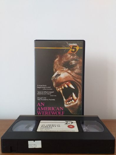 An American Werewolf In London (HORROR FILM) Vhs Video Channel 5, Year 1982.