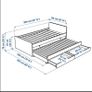 IKEA single bed with storage and extra bed space Image 6