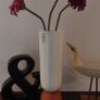 Fabulous Ceramic and Wood "TWO" Vase by the Danish Design Company Kristina Dam Studio, Copenhagen, Excellent Condition, Monochromatic Scandi Minimalism at its Best Image 3