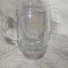 a vintage half point guinness glass made by waterford glass