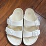 UK 13 white Birkenstocks Image 2