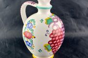Vintage Art Pottery Hand Painted Pitcher from Modra Slovakia
