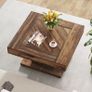 Rustic Square Coffee Table  Modern Living Room Centre Table Image 5