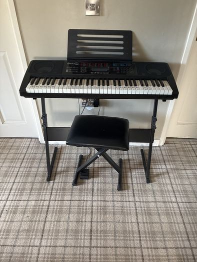 keyboard with stool and stand