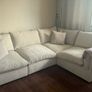 Cream Fabric Corner Sofa Image 6