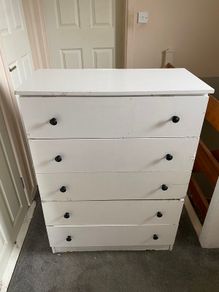 White Drawer Shelf