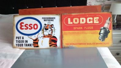 Esso classic car poster Lodge spark plug large poster