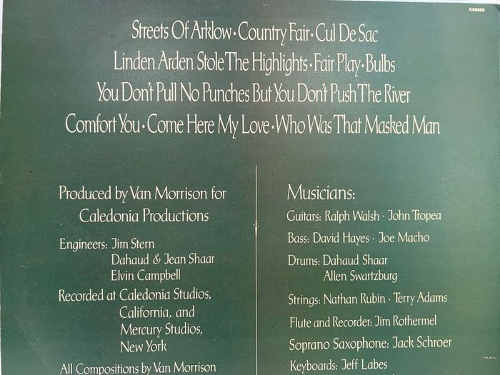 Van Morrison Veedon Fleece Original 1974 LP A1/B1