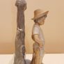 Vintage Spanish porcelain  Villamarchante table lamp  made in Valencia, Spain  hand painted Image 5