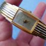 Vintage Bernard Lacomb Women's Two Toned Cuff Band Watch (works well) Image 9