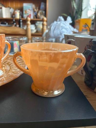 Vintage Fire King Peach Luste