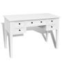 White Writing Desk with 5 Drawers Image 2