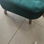 Emerald green velvet foot stool Image 4