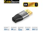 CableDeconn Premium 8K@60Hz/4K@144Hz Mini DisplayPort (Female) to DisplayPort (Male) v1.4 Bi-Directional Gold-Plated/Alloy Adapter (Brand New/Warranty)