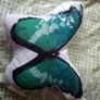 BNWT Teal Butterfly Light up Cushion Image 3