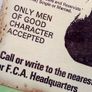 Irish army 1972 recruitment poster tin metal sign Image 2