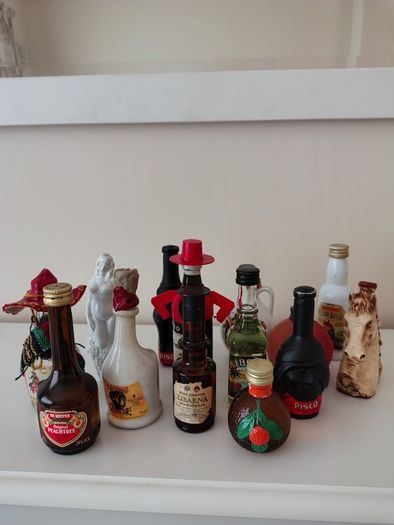 14 Vintage Miniature Liqueur Bottles