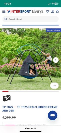 climbing frame and den