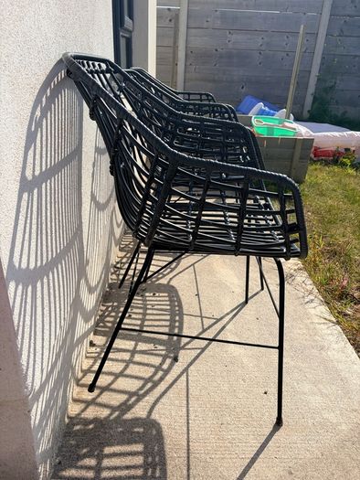 Black garden chairs