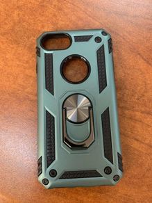 Iphone 11 Pro Shockproof Finger Holder Stand Phone Case Green
