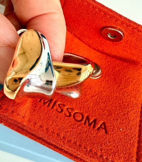 Missoma Sculptural Molten Gold & Silver Earrings