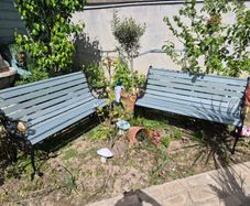 Garden Bench  Lion Design restored seat outside outdoor garden sitting cast iron treated timber decorations, furniture patio  decking, great present ignore flowers pots plants, garden statue chair  swing patio table heater bbq hammock sun outdoor liv