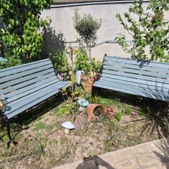 Garden Bench  Lion Design restored seat outside outdoor garden sitting cast iron treated timber decorations, furniture patio  decking, great present ignore flowers pots plants, garden statue chair  swing patio table heater bbq hammock sun outdoor liv