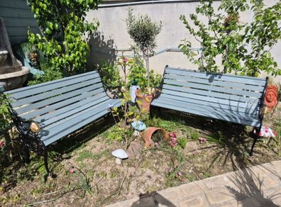 Garden Bench  Lion Design restored seat outside outdoor garden sitting cast iron treated timber decorations, furniture patio  decking, great present ignore flowers pots plants, garden statue chair  swing patio table heater bbq hammock sun outdoor liv